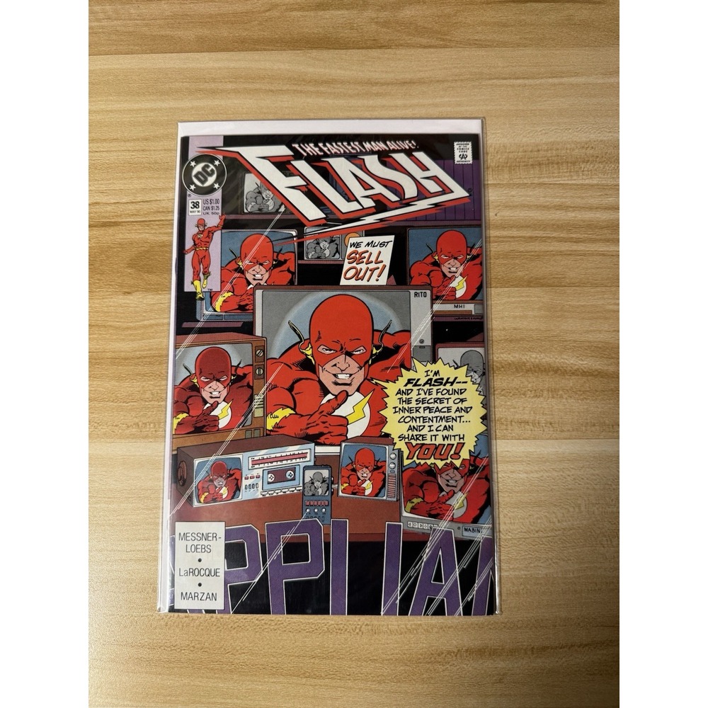 Flash #38‎ Vol. 2 1990 DC Comics Comic Book